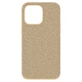 Swarovski High smartphone case, iPhone 14 Pro Max, Gold tone