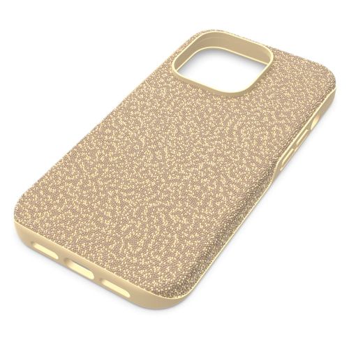 스와로브스키 Swarovski High smartphone case, iPhone 14 Pro, Gold tone