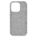 Swarovski High smartphone case, iPhone 14 Pro, Silver tone