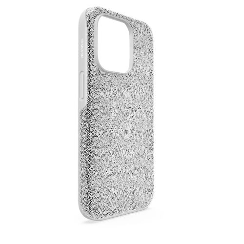 스와로브스키 Swarovski High smartphone case, iPhone 14 Pro, Silver tone