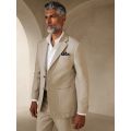 Tailored-Fit Cotton-Linen Suit Jacket