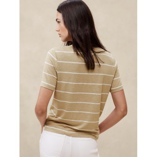 바나나리퍼블릭 Linen-Blend T-Shirt