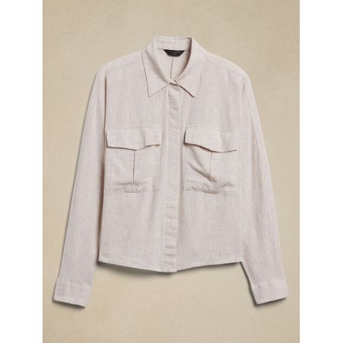 바나나리퍼블릭 Linen-Blend Dolman-Sleeve Shirt