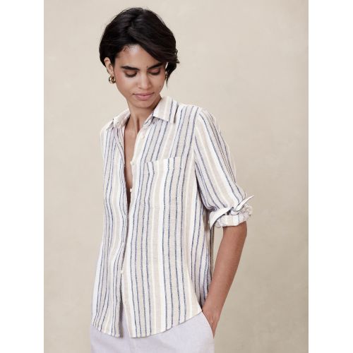 바나나리퍼블릭 Classic Linen-Blend Shirt