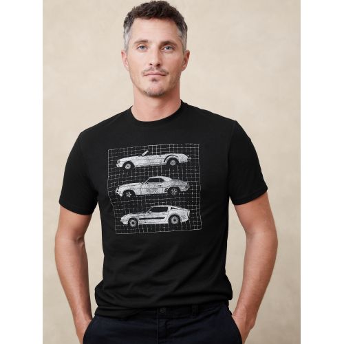 바나나리퍼블릭 Three Cars Graphic T-Shirt
