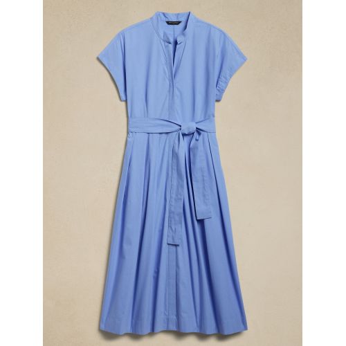 바나나리퍼블릭 Poplin Tie-Waist Midi Dress