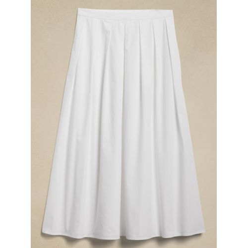바나나리퍼블릭 Poplin Pleated Midi Skirt