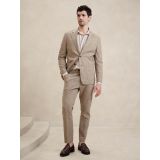 Tailored-Fit Linen-Cotton Glen Plaid Suit Jacket