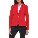 Womens One Button Twill Jacket
