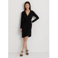 Ruched Stretch Jersey Surplice Dress