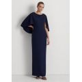 Womens Cape Crepe Gown