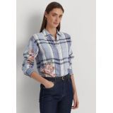 Floral & Plaid Linen Shirt