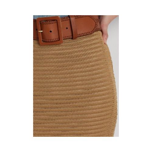 폴로 랄프로렌 Metallic Cotton Blend Knit Pencil Skirt