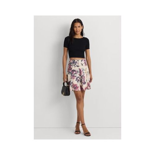 폴로 랄프로렌 Womens Floral Linen Miniskirt