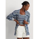 Striped Belted Linen Cotton Cardigan