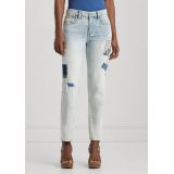 Patchwork Relaxed Tapered Ankle Jeans