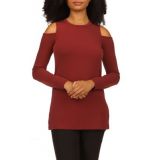 Womens Long Cold Shoulder Sleeve Top