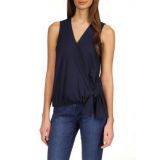 Womens Solid Wrap Top