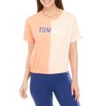 Color Block Cropped Graphic T-Shirt