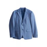 Blue Solid Wool Sport Coat