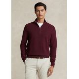 Mesh Knit Cotton Quarter Zip Sweater