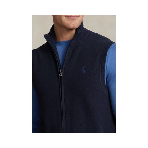 폴로 랄프로렌 Mesh-Knit Cotton Full-Zip Sweater Vest