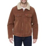 Faux Suede Trucker Jacket with Sherpa Lining and Collar