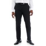 Black Solid Suit Pants