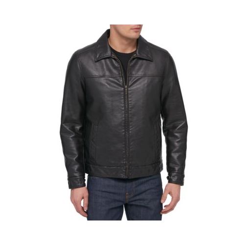 타미힐피거 Collar Faux Leather Jacket