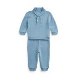 Baby Boys Ribbed Cotton Pullover & Pants Set