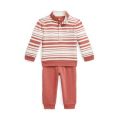 Baby Boys Striped Cotton Pullover & Pants Set