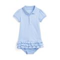 Baby Girls Soft Cotton Polo Dress & Bloomer