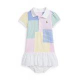 Baby Girls Patchwork Mesh Polo Dress & Bloomer