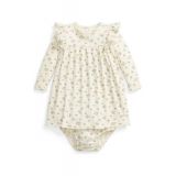 Baby Girls Floral Pointelle Cotton Dress & Bloomer