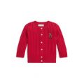Baby Girls Polo Bear Mini Cable Cotton Cardigan