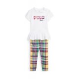 Baby Girls Logo Jersey T-Shirt and Plaid Leggings Set