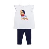 Baby Girls Dog Cotton Jersey T-Shirt & Legging Set
