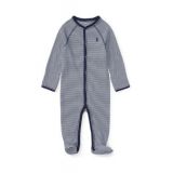 Baby Boys Striped Cotton Jersey Coverall