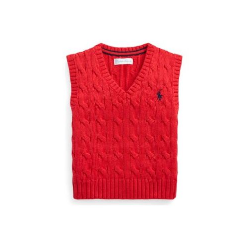 폴로 랄프로렌 Baby Boys Cable-Knit Cotton Sweater Vest