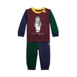 Baby Boys Polo Bear Jersey T-Shirt & Fleece Pants Set