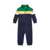 Baby Boys Striped Fleece Pullover and Pants Set