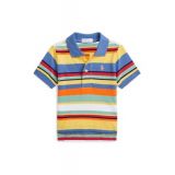 Baby Boys Striped Cotton Mesh Polo Shirt