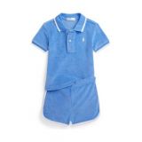 Baby Boys Terry Polo Shirt and Shorts Set