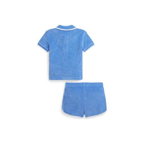 폴로 랄프로렌 Baby Boys Terry Polo Shirt and Shorts Set