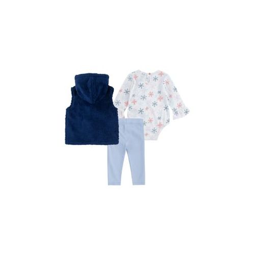 리바이스 Toddler Girls Snowflake Bodysuit, Vest, and Leggings Set