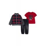 Baby Boys 3-Piece Plaid Jacket T-Shirt Set