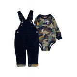 Toddler Boys Printed Bodysuit and Overall Set