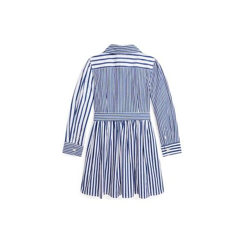 폴로 랄프로렌 Girls 4-6x Striped Cotton Poplin Fun Shirtdress