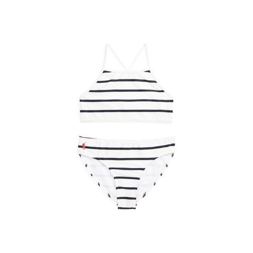 폴로 랄프로렌 Girls 7-16 Striped Stretch Two-Piece Swimsuit