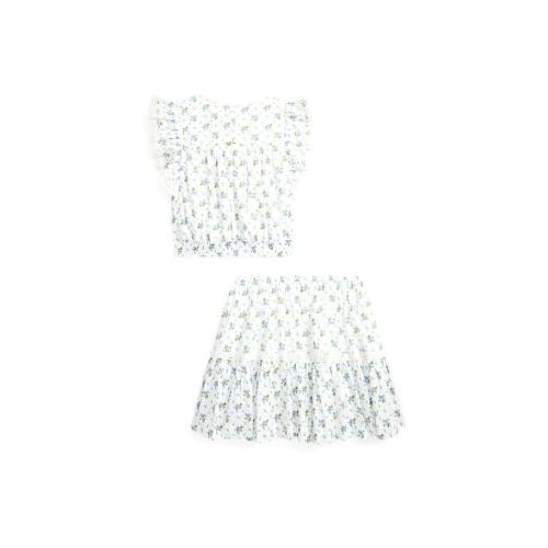 폴로 랄프로렌 Girls 7-16 Floral Cotton Batiste Top & Skirt Set